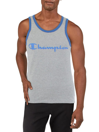 Camiseta regata Champion Graphic Ringer masculina azul tamanho XX-G