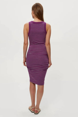 Michael Stars - Demi Ruched Striped Midi Dress