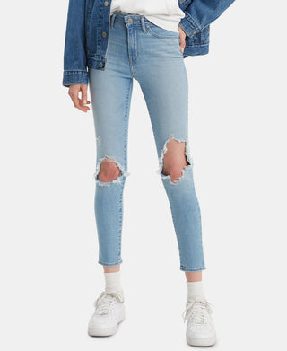 Calça jeans skinny Levi's 721 de cintura alta, feminina, azul, tamanho 27
