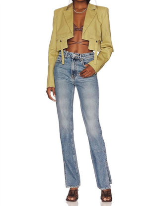 Grlfrnd - HARLOW HIGH RISE SLIM BOOT JEAN COM FENDA