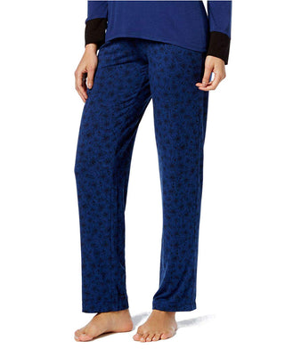 Calça de pijama feminina Alfani com estampa floral e laços, tamanho 3 - extra grande