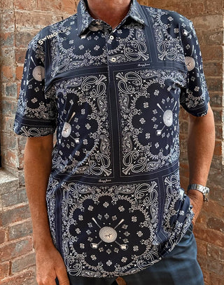 Swingjuice - Polo Bandana de Golfe Masculino