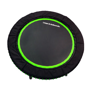 LEAPS & REBOUNDS Mini Trampolim Fitness de 40" e Equipamento de Ginástica Rebounder, Verde