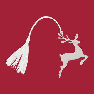 Creative Gifts International - Enfeite de rena com borla branca