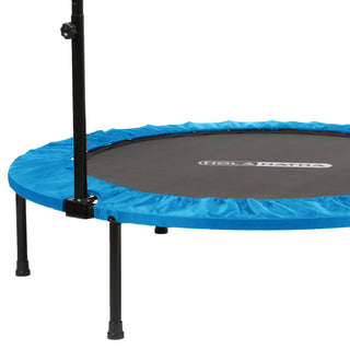 HolaHatha Mini Trampolim Fitness Dobrável de 48 Polegadas com Alça Ajustável, Azul
