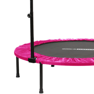 HolaHatha Mini Trampolim Fitness Rebounder de 40" com Alça Ajustável, Rosa