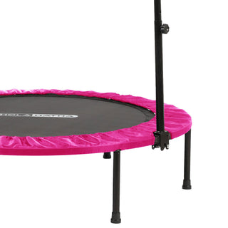 HolaHatha Mini Trampolim Fitness Rebounder de 40" com Alça Ajustável, Rosa