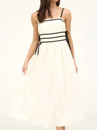 The Workshop - Contrast Detail Spaghetti Strap Midi Dress