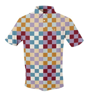 Swingjuice - Polo xadrez masculino de golfe