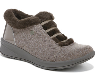 Bota feminina Bzees dourada com forro de pele sintética marrom tamanho 6 M