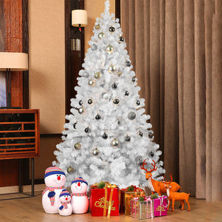 7ft White Christmas Tree with Memory Wire, Easy Assembly (Ornaments Not Included)