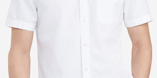 Camisa texturizada Tommy Hilfiger masculina, tamanho grande e alto, corte clássico, Porter, branca, tamanho 3X