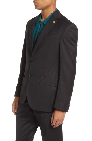 Casaco esportivo Karl Soft Wool Blend da Ted Baker London, preto, tamanho 40 regular