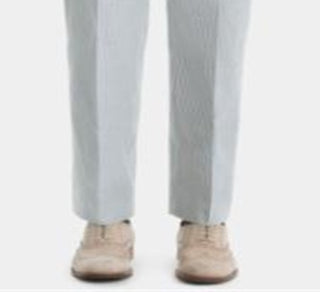 Calça Ralph Lauren Masculina UltraFlex Classic Fit Seersucker Algodão Azul Tamanho 33X32