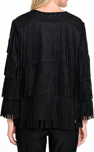 Ali Miles - Faux Suede Fringe Jacket