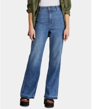 Calça jeans flare Mindy cintura alta feminina Free People marrom tamanho 27