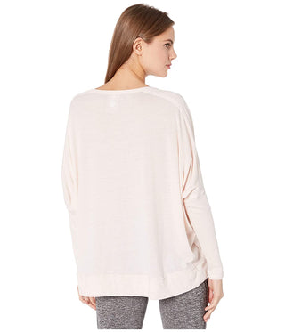 Camisas e tops de treino fitness femininos Free People First Choice, bege, tamanho extrapequeno