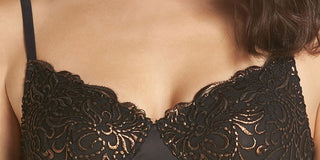 Sutiã íntimo Evelina feminino Free People preto tamanho grande
