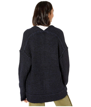 Cardigans abertos femininos Free People High Hopes Open Cardigan preto tamanho grande