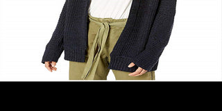 Cardigans abertos femininos Free People High Hopes Open Cardigan preto tamanho grande