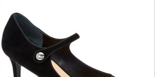 Scarpin Mary Jane Alfani Feminino Jerikaa Tecido Bico Fino Tira no Tornozelo - Preto Tamanho 6 M