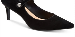 Scarpin Mary Jane Alfani Feminino Jerikaa Tecido Bico Fino Tira no Tornozelo - Preto Tamanho 6 M