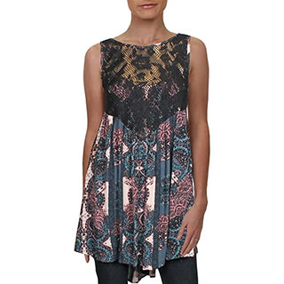Top trapézio Count Me in feminino da Free People, preto, tamanho X-S