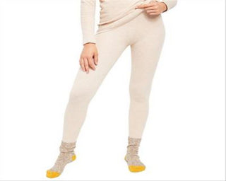Leggings térmicas femininas Free People Latte Think, marrom, tamanho grande