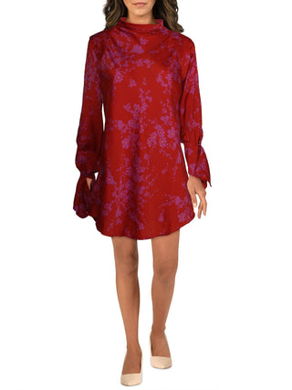 Vestido curto de cetim feminino Free People, vermelho, tamanho X-S