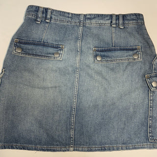 Minissaia Jeans Avenue Defaded Feminina Free People Azul Tamanho 30