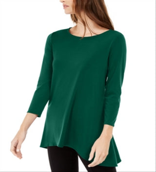 Túnica Alfani Feminina Alta Baixa Verde Tamanho XX-Grande