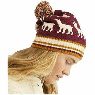 Gorro feminino de alpaca My Bags Pom Beanie vermelho tamanho regular
