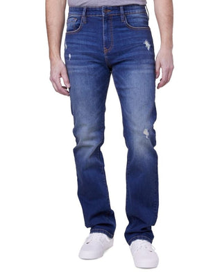 Calça Jeans Lazer Masculina Straight Fit Azul Tamanho 31X32