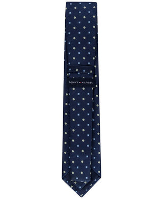 Tommy Hilfiger Gravata Medalhão Floral Clássica Masculina Azul Tamanho Regular
