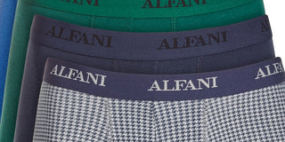 Calções de banho Alfani Men's Moisture Absorvente Azul Tamanho Grande - Pacote com 5