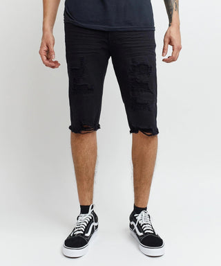 Shorts jeans masculino Reason Owen preto tamanho 34