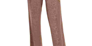 Calça feminina Alfani com estampa de cobra e perna larga, marrom, tamanho 4