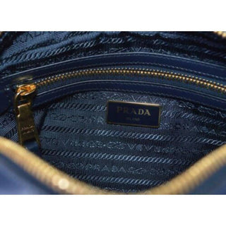 Prada - Women's Tessuto Nylon Zip Calf Leather Crossbody Bag