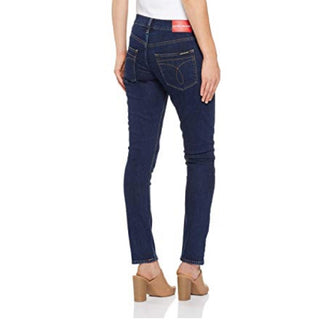 Calça Jeans Feminina Calvin Klein Cintura Média Slim Azul Banhof