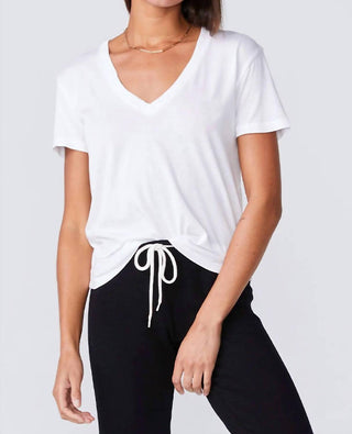 Monrow - Camiseta com decote em V relaxado