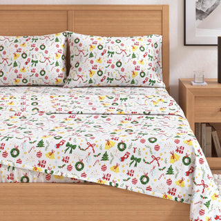 4-Piece Turkish Cotton Christmas Flannel Sheet - Whittaker Collection