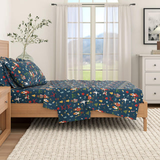 4-Piece Turkish Cotton Christmas Flannel Sheet - Whittaker Collection