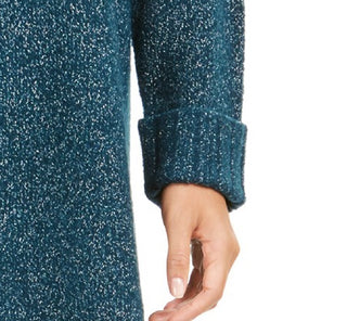 Suéter túnica feminino Fair Isle da Style & Co, verde, tamanho grande