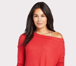 Túnica térmica feminina North Shore da Free People, vermelha, tamanho pequeno