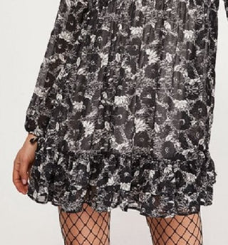 Vestido curto de manga comprida These Dreams da Free People para mulheres, tamanho X-S