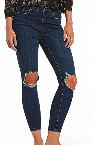 Calça Jeans Skinny Feminina Free People Cintura Alta Azul Tamanho 28