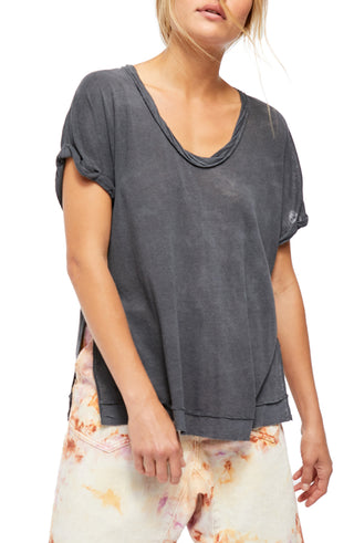 Camisa feminina Under The Sun da Free People, preta, tamanho pequeno