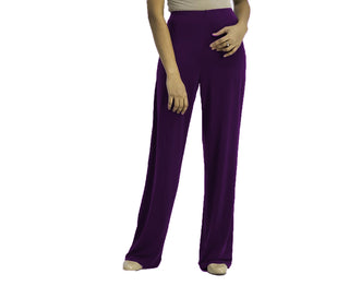 Calça feminina Alfani de malha com perna larga roxa tamanho PS