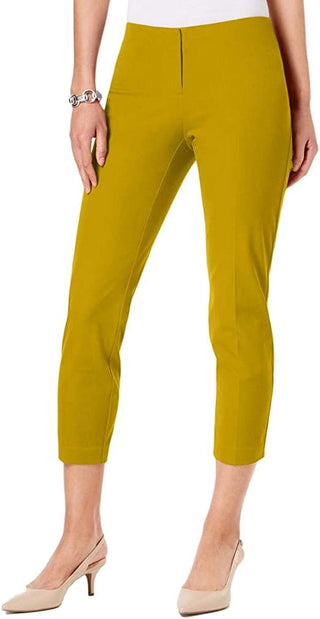 Calça skinny feminina Alfani Hollywood Waist, amarela, tamanho 4, pequena