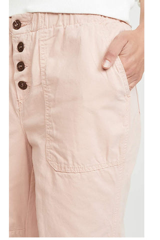 Calça feminina de cintura alta Free People rosa - tamanho P